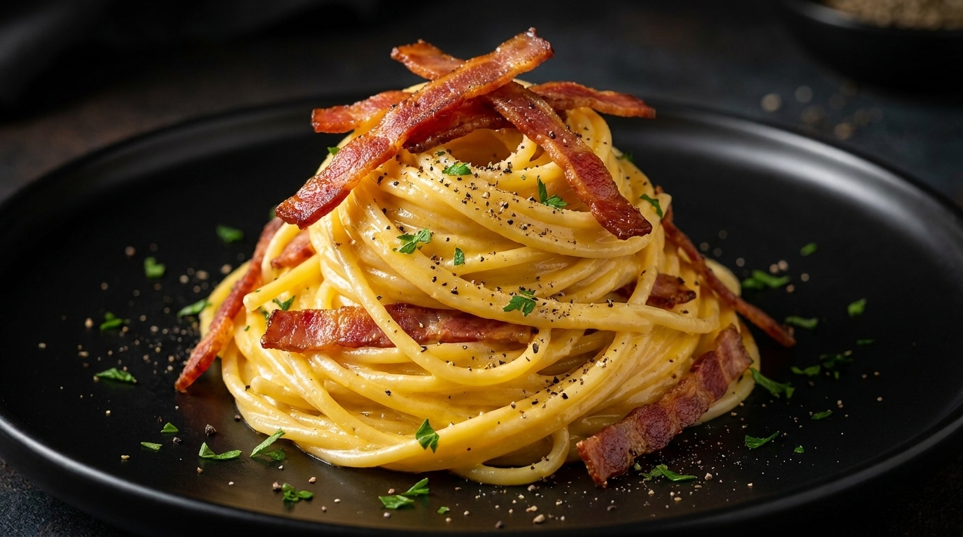 Ten-Minute Creamy Bacon Carbonara