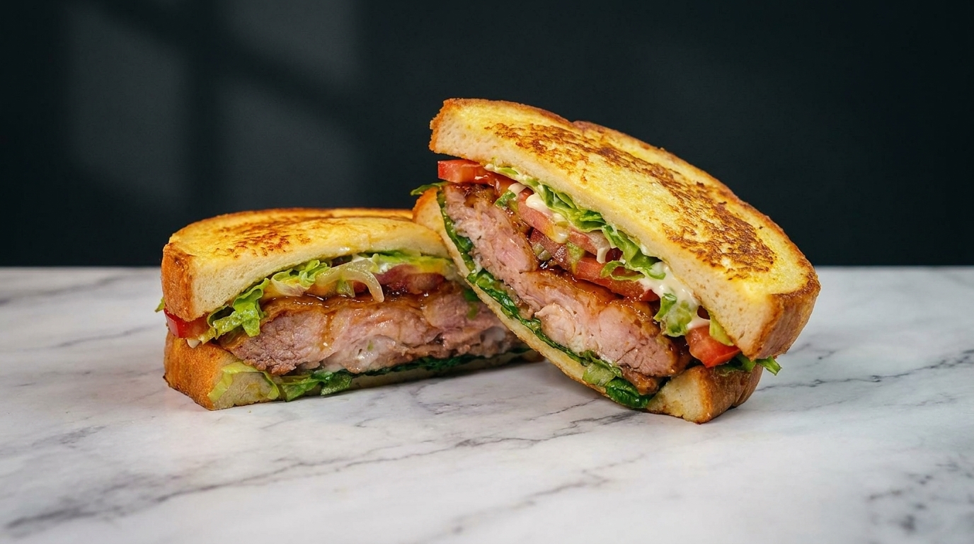 Savory Glazed Chicken & Honey French Toast Sandwich