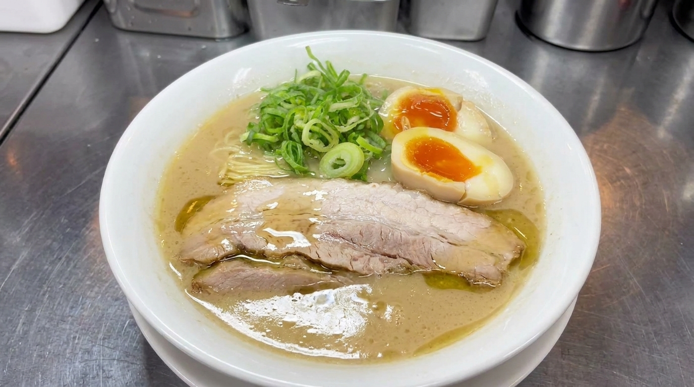 Authentic Japanese Tonkotsu Ramen (Pork Bone Broth)