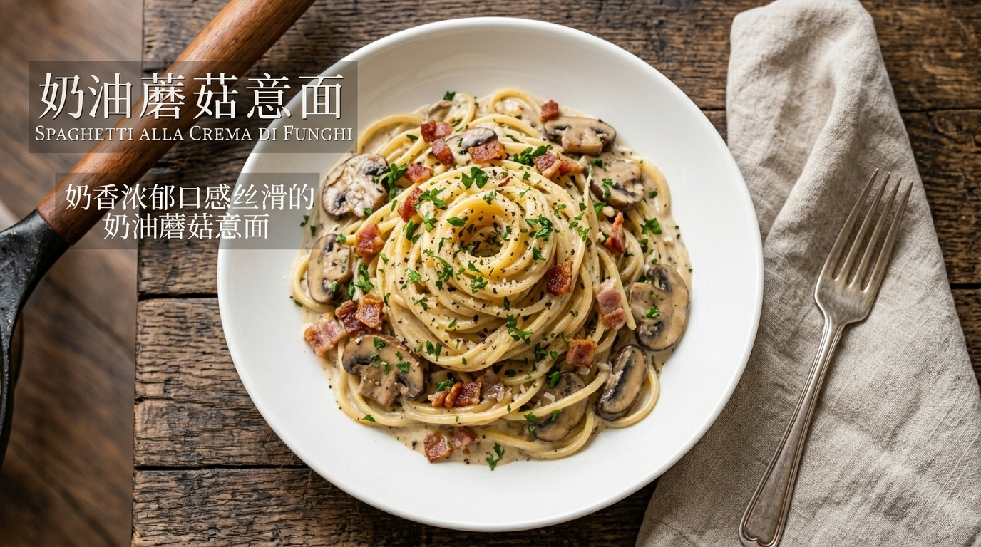 Creamy Mushroom Spaghetti
