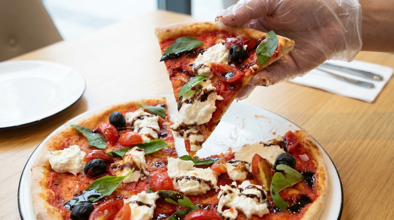 Classic Buffalo Mozzarella Pizza with Balsamic Glaze