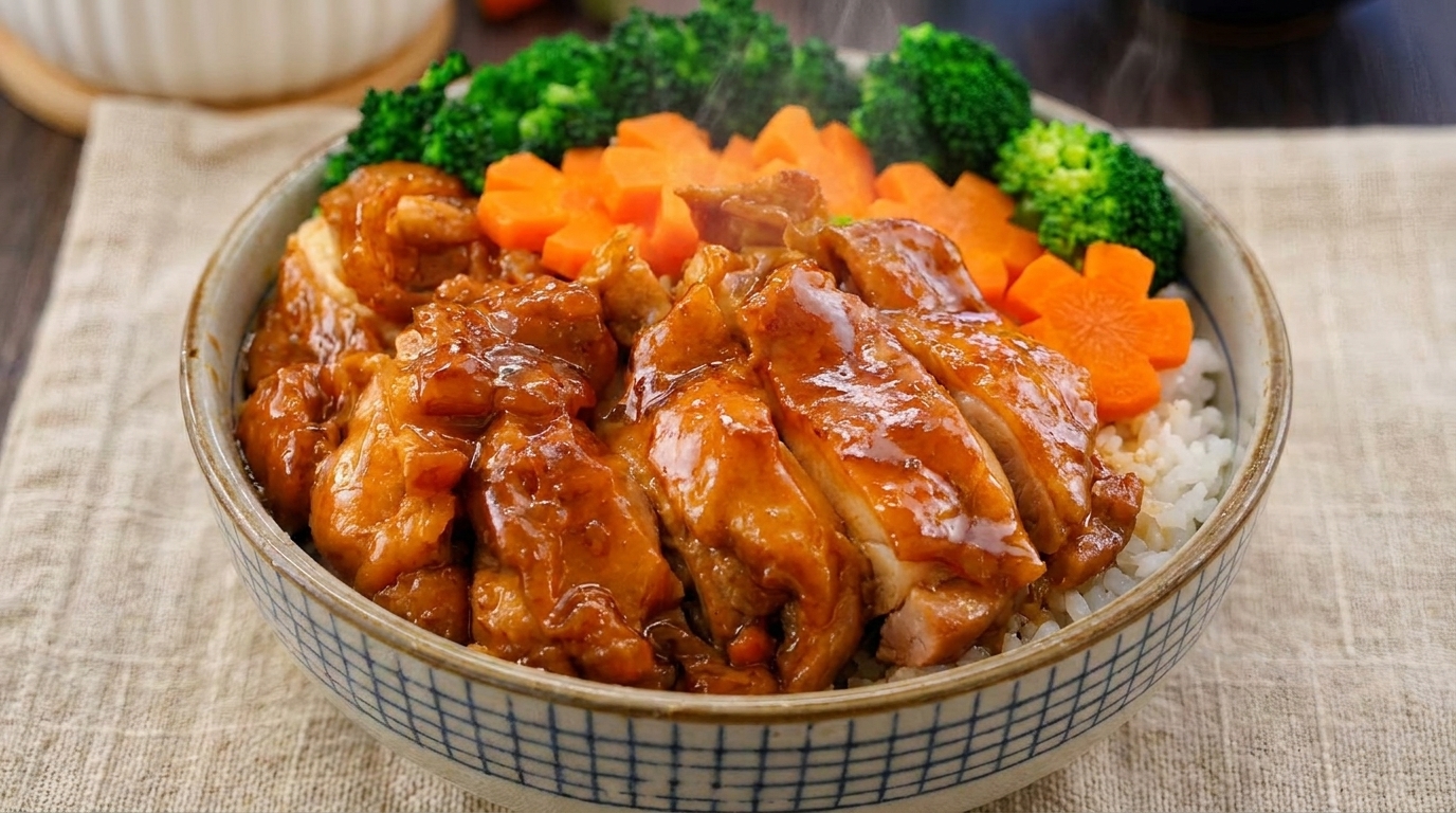 Yoshinoya-Style Chicken Rice Bowl
