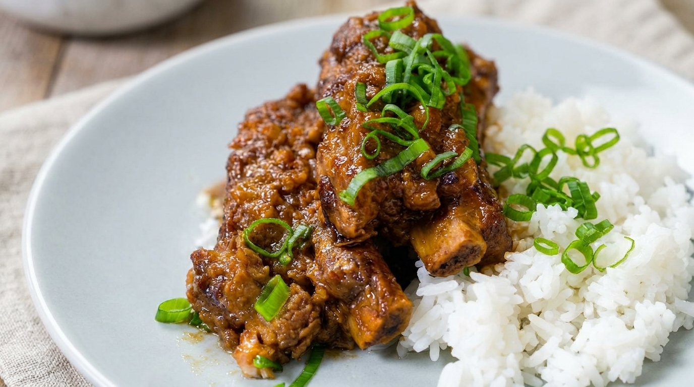 Savory Miso Braised Pork Ribs