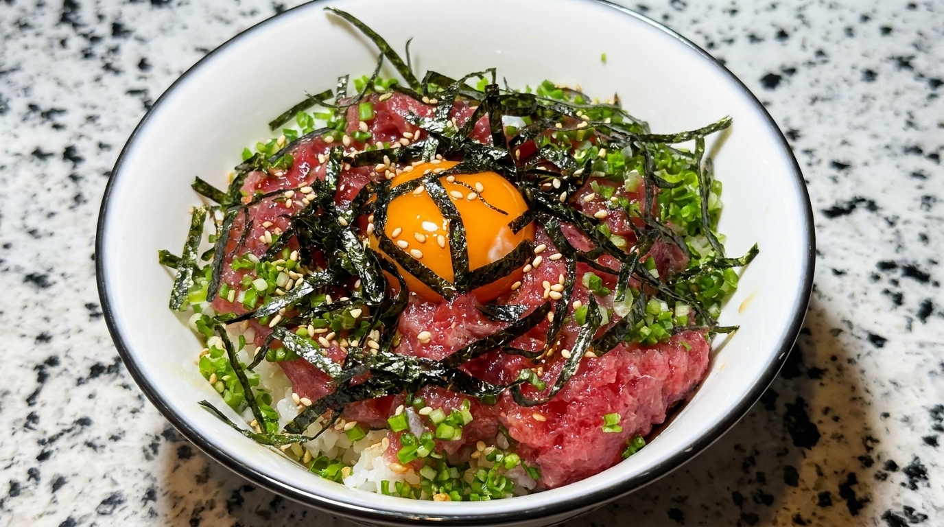 Tuna and Scallion Rice Bowl (Negitoro Don)
