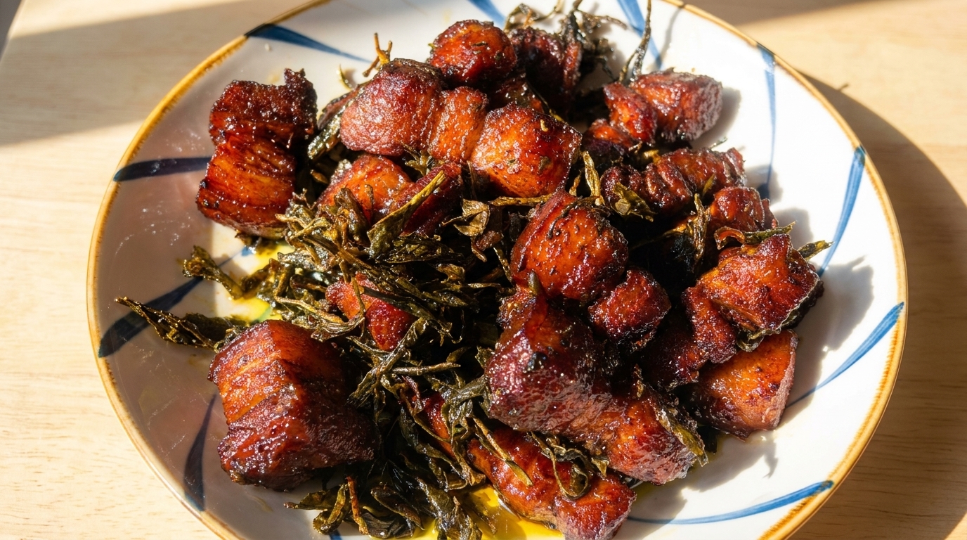Tea-Infused Braised Pork Belly (Cha Xiang Rou)