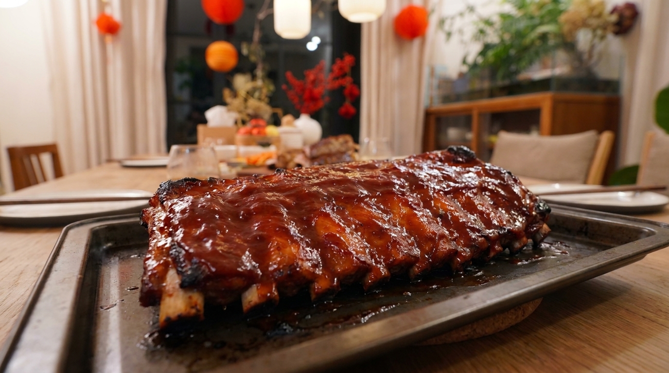 Honey-Glazed Oven-Baked BBQ Spare Ribs