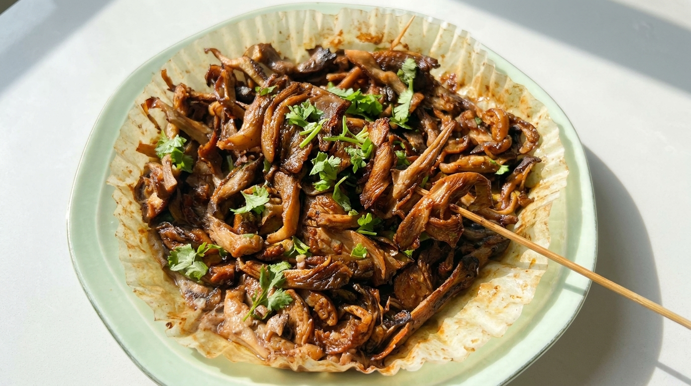 Air Fryer Roasted Oyster Mushroom BBQ
