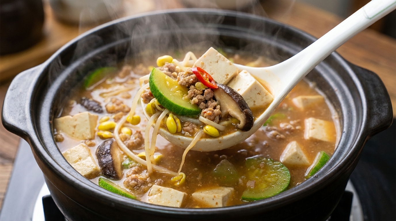 Authentic Korean Soybean Paste Stew (Doenjang Jjigae)