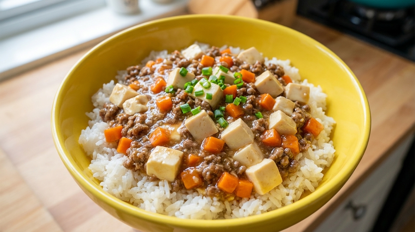 Savory Minced Beef and Tofu Stew