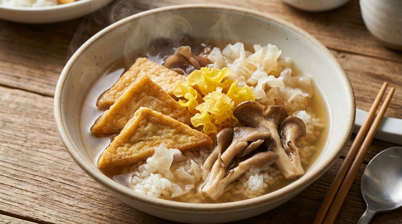 Savory Mushroom and Tofu Clay Pot Soup