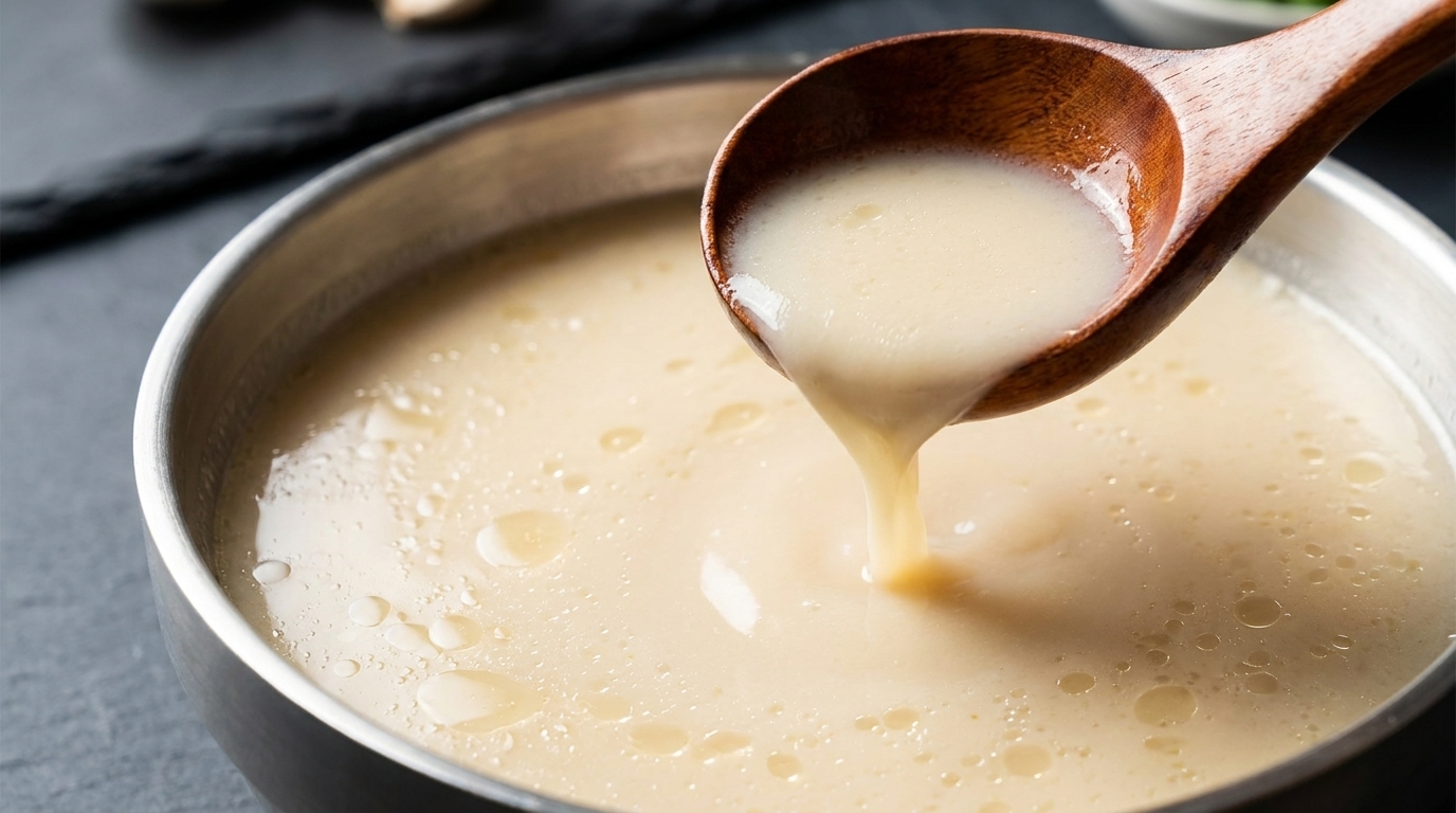 Creamy Japanese Tonkotsu Pork Bone Broth (Soup Base)