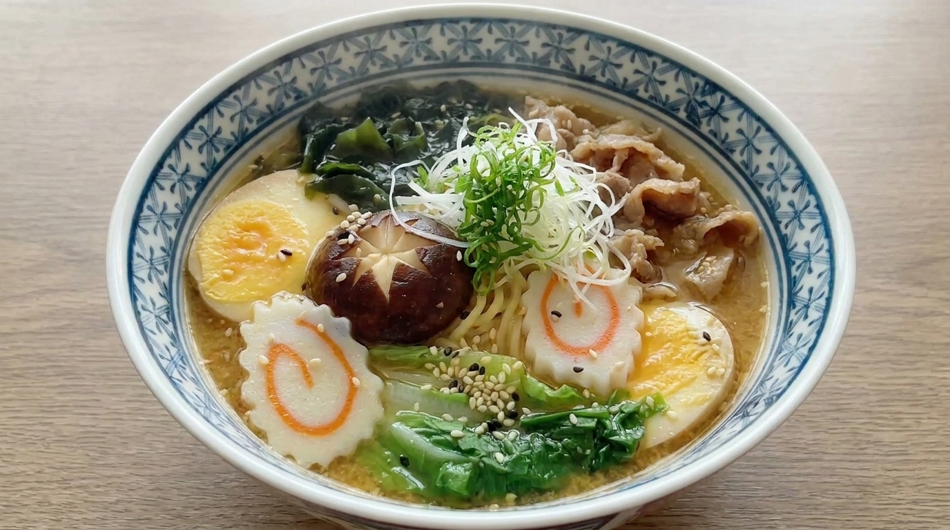 Authentic Japanese Miso Ramen with Savory Broth