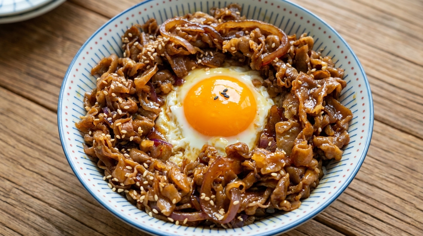 Quick Teriyaki Beef Rice Bowl (Gyudon Style)