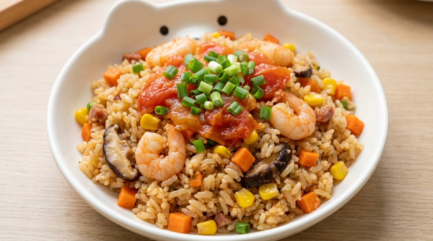 Tomato and Shrimp Rice Cooker One-Pot Meal
