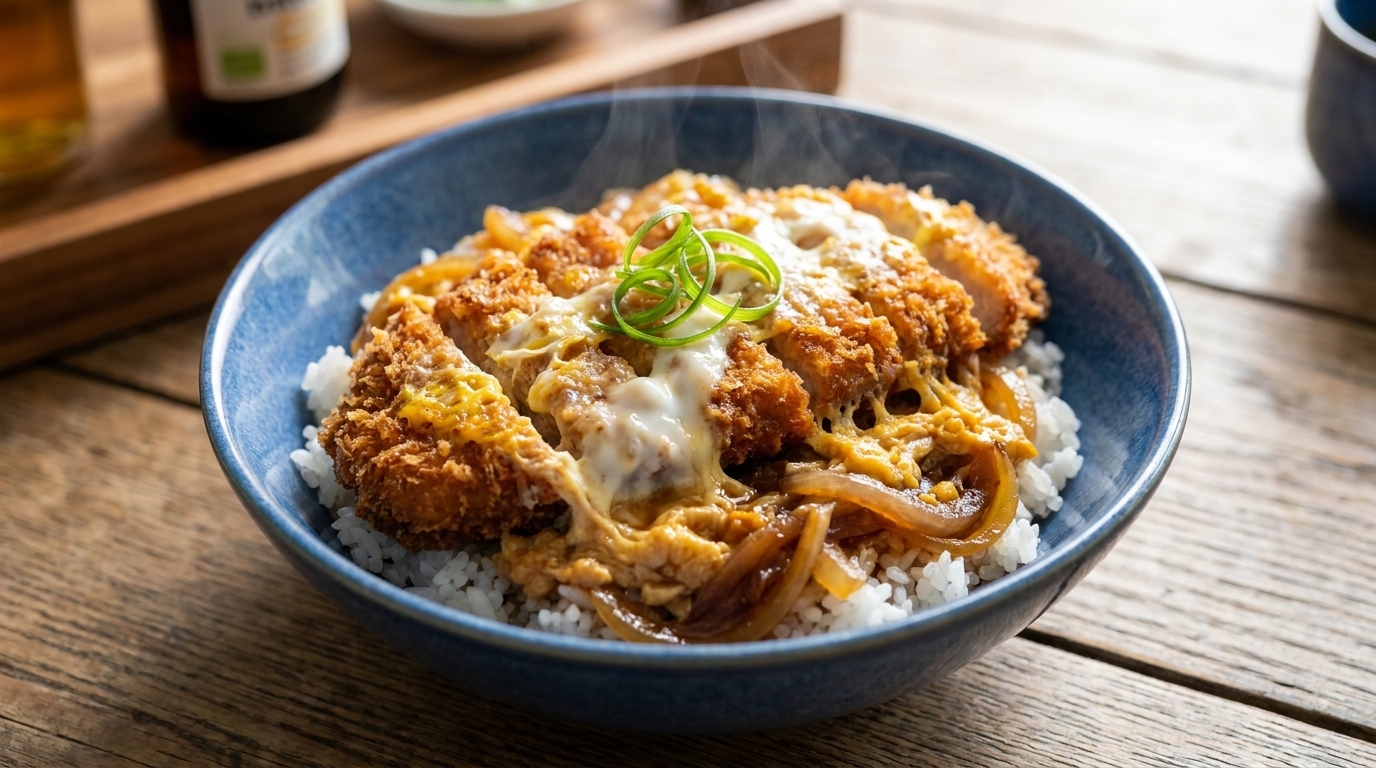 Authentic Japanese Katsudon (Crispy Pork Cutlet Rice Bowl)
