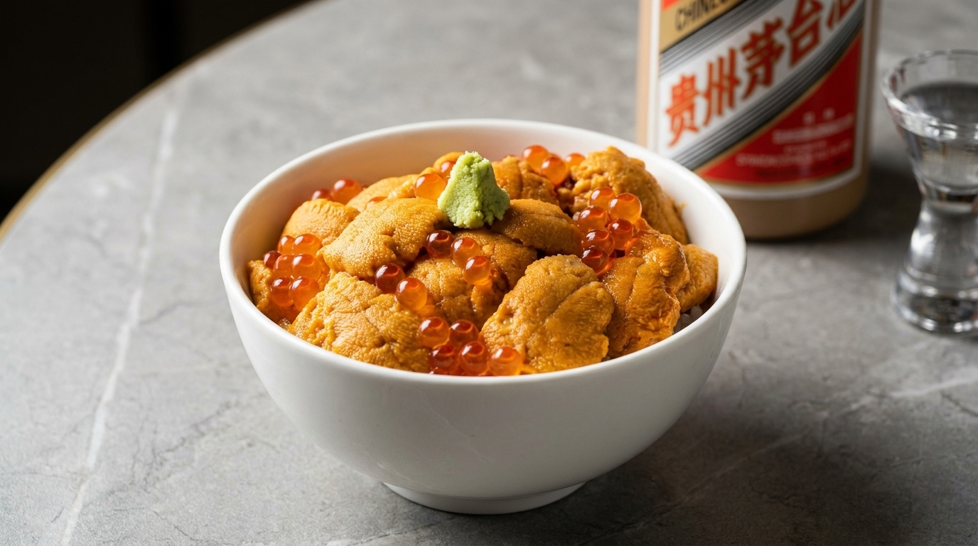 Sea Urchin and Salmon Roe Rice Bowl (Uni Ikura Don)