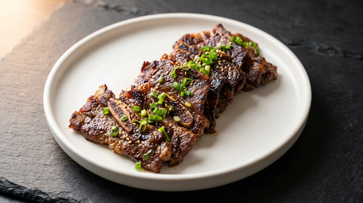 Authentic Korean LA Galbi (Marinated Bone-in Short Ribs)