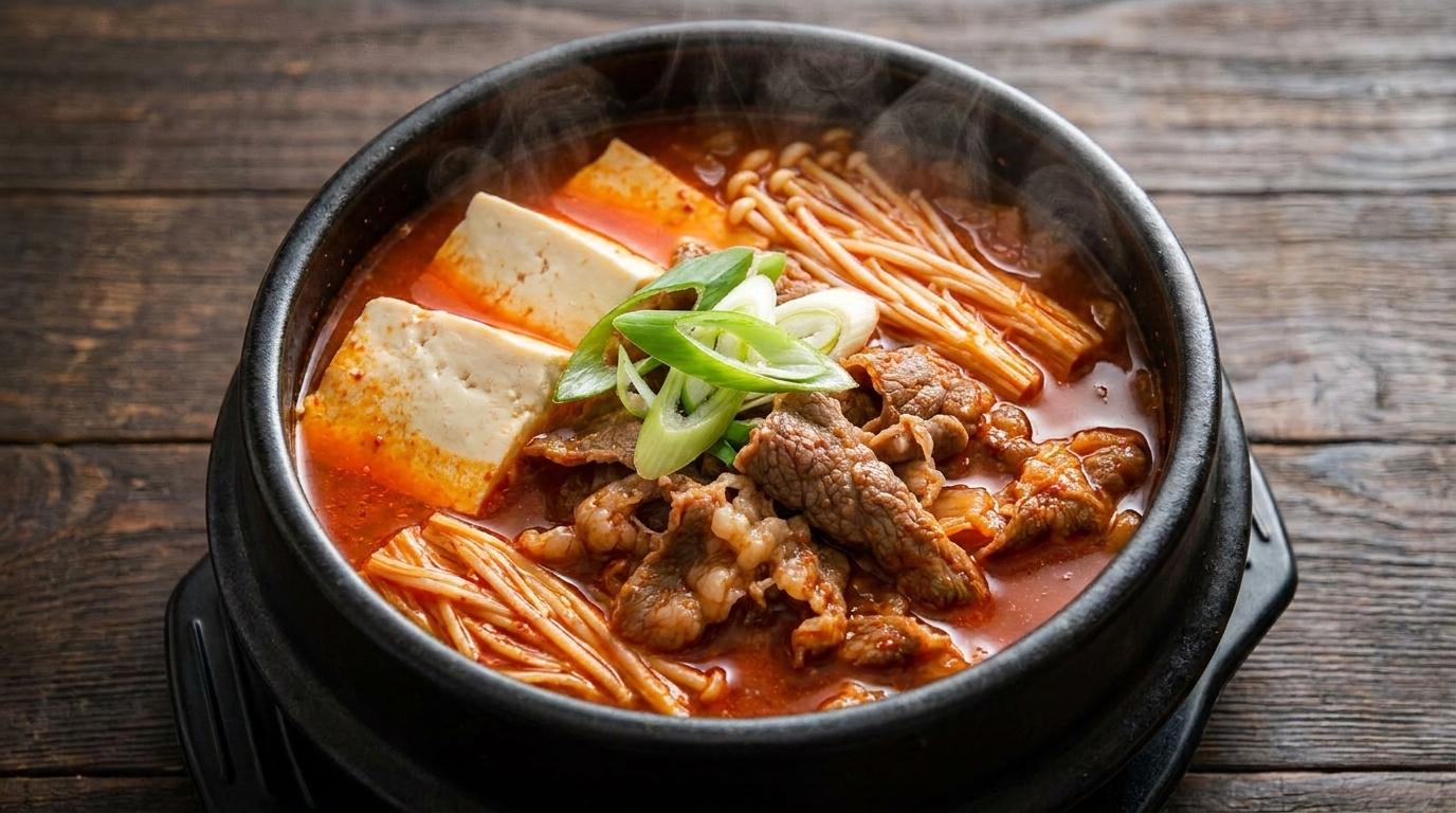 Korean Style Beef Kimchi Stew (Kimchi-jjigae)