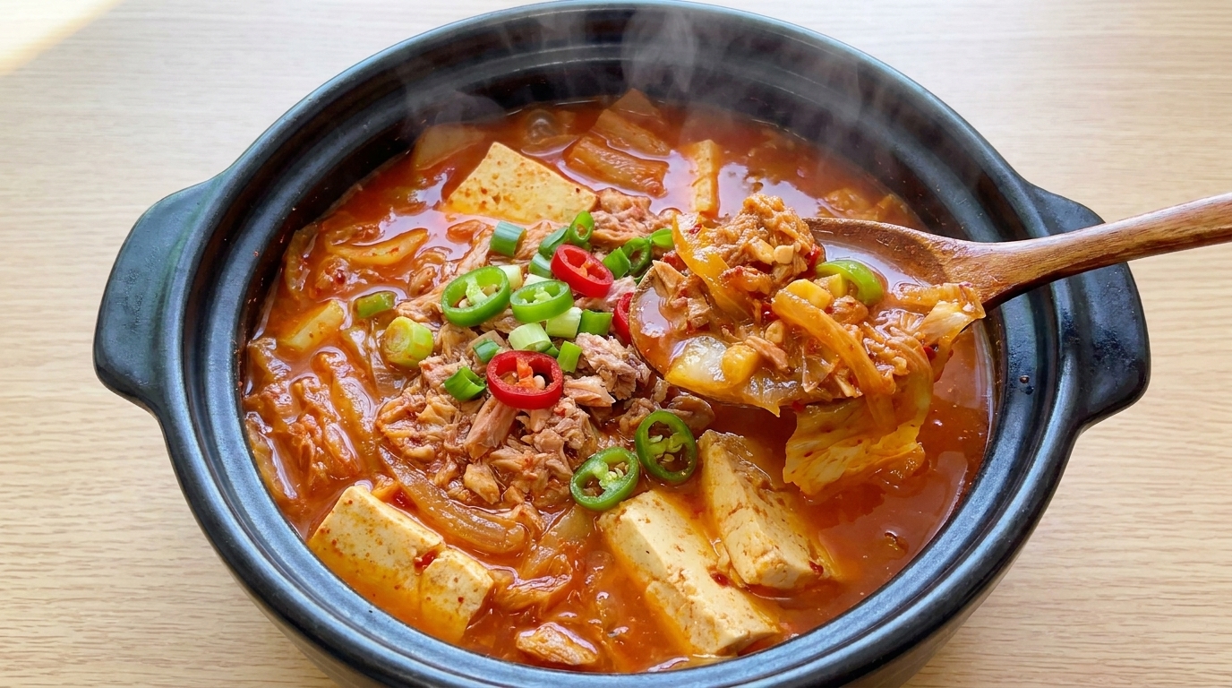 Savory Tuna Kimchi Soup (Chamchi Kimchi Jjigae)