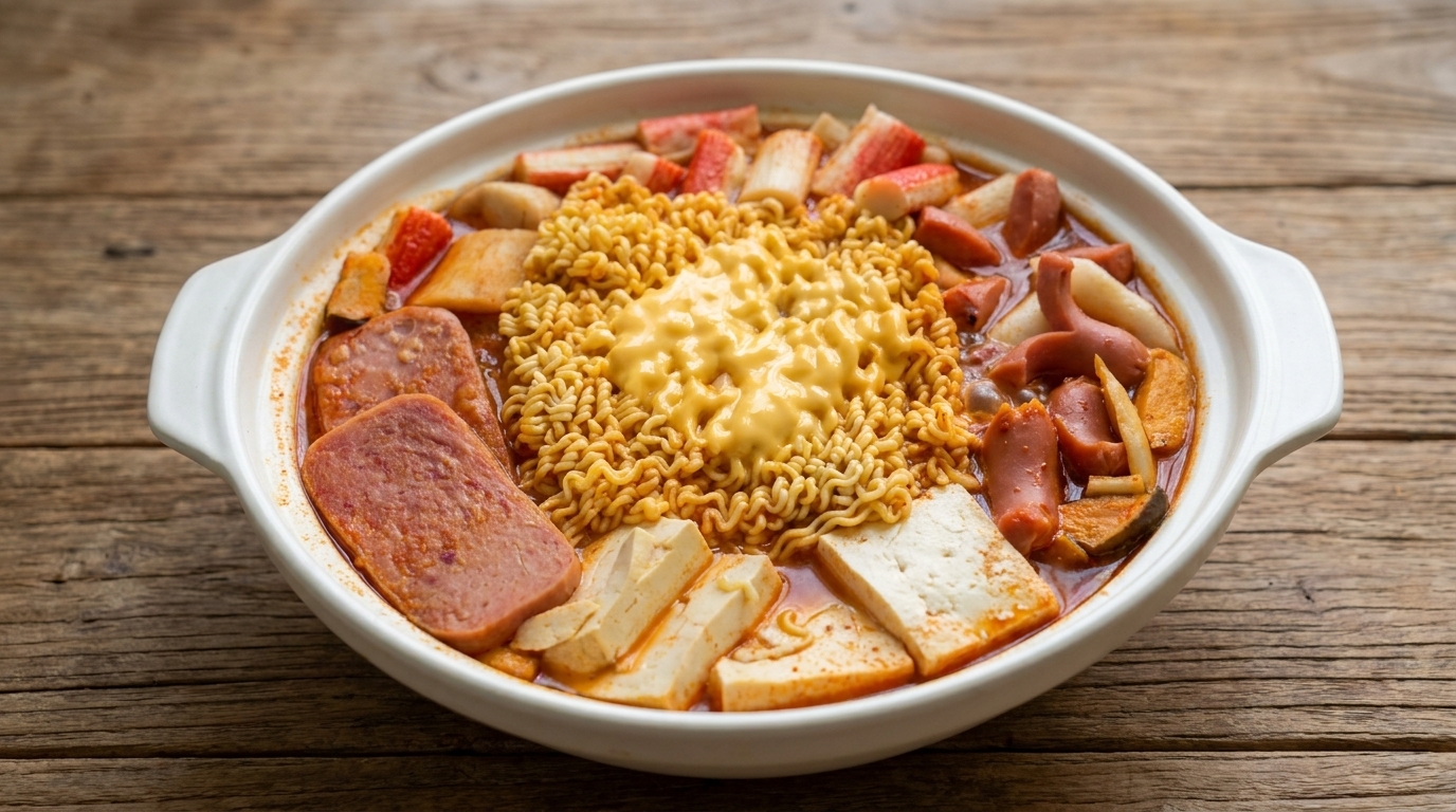 Korean Army Base Stew (Budae Jjigae)