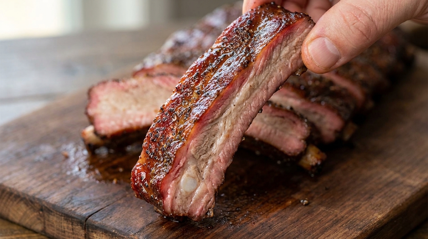 Smoked St. Louis Style Ribs with Apple Cider Mop Sauce