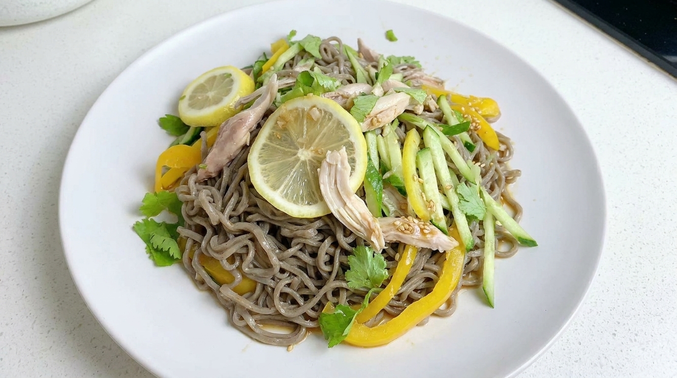 Refreshing Lemon Chicken Shredded Noodle Salad