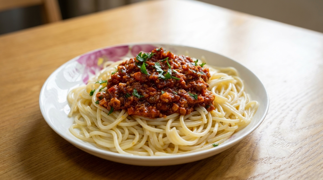 Classic Italian Tomato Meat Sauce Pasta
