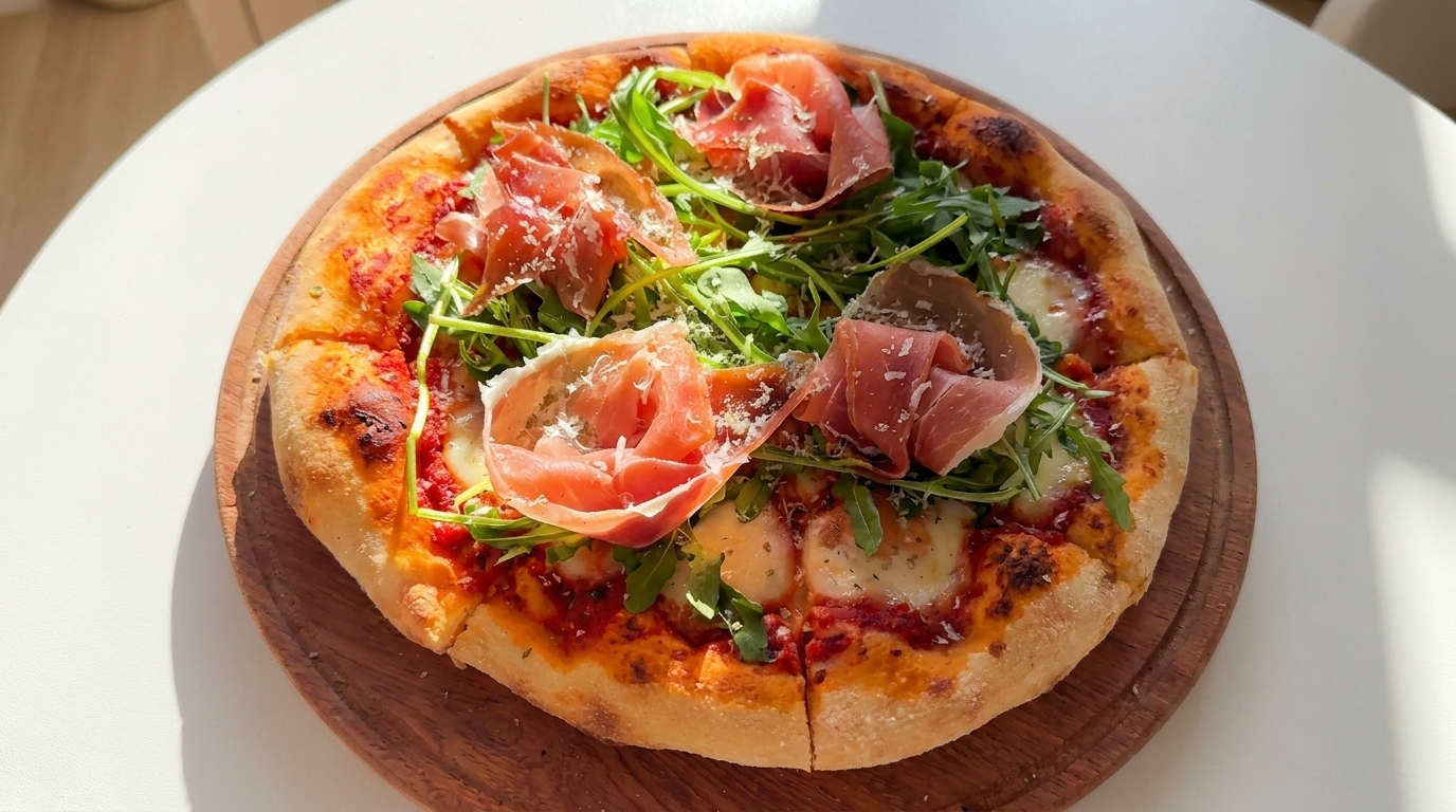 Authentic Parma Ham and Arugula Pizza (Prosciutto e Rucola)