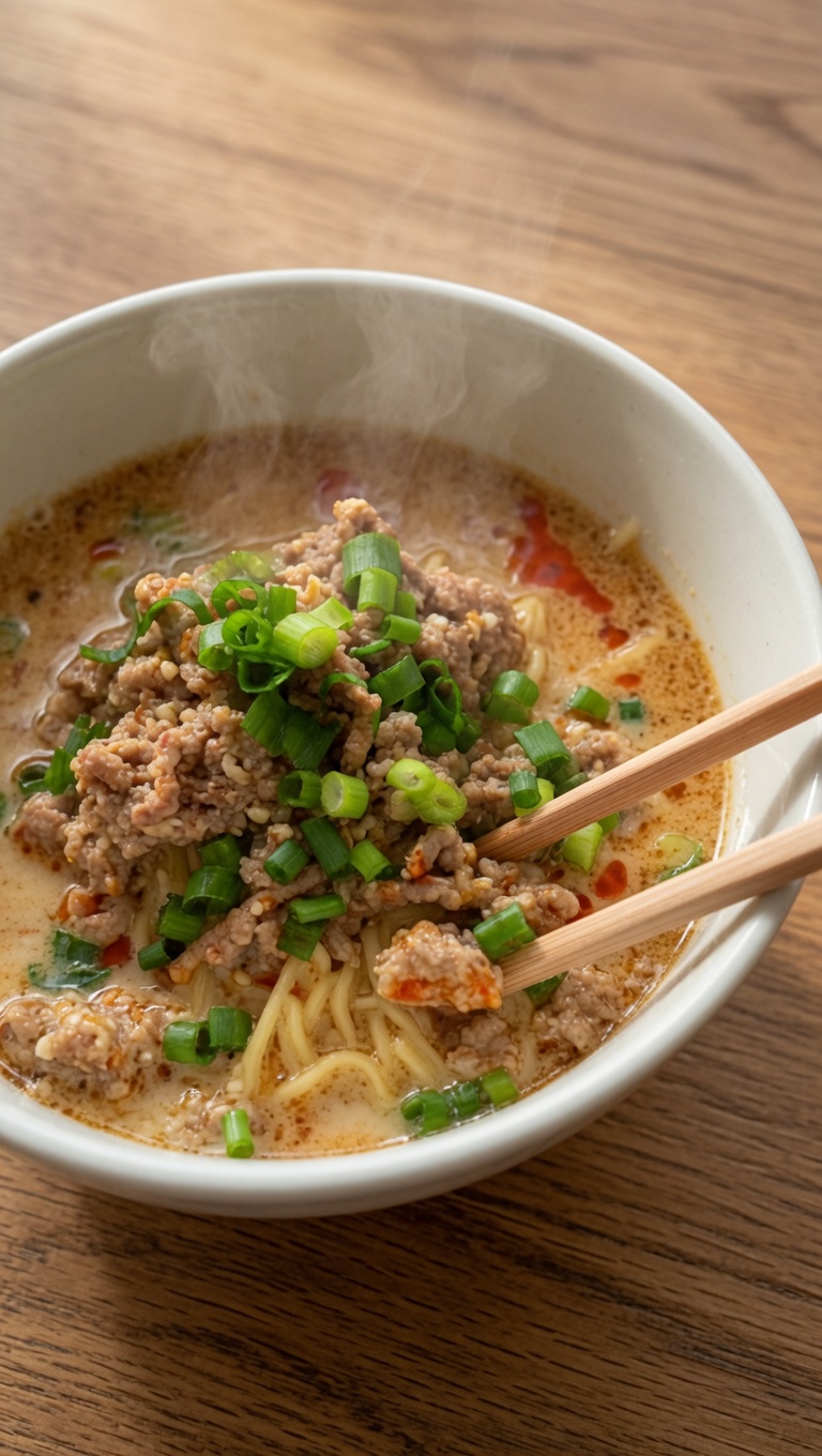 Easy 5-Minute Creamy Japanese Tantanmen