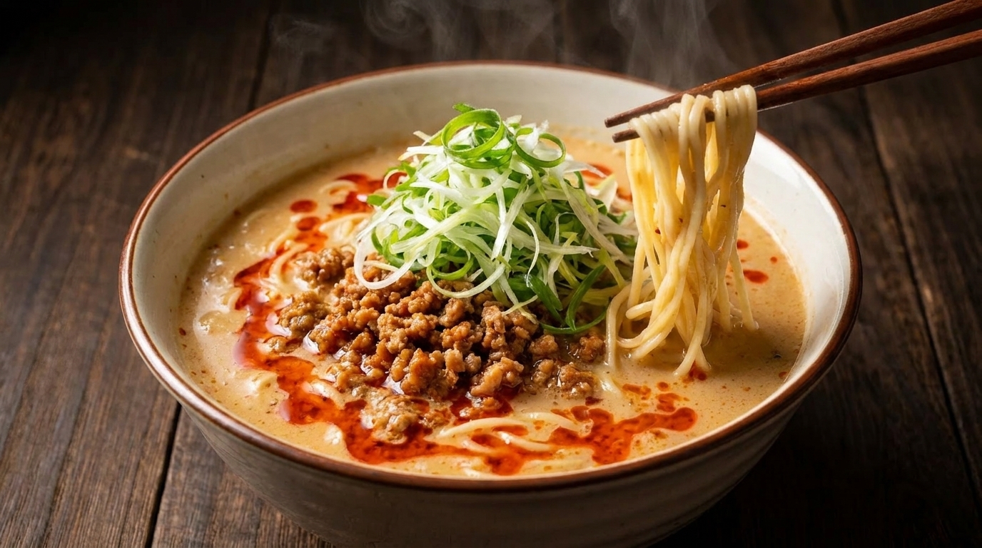 Authentic Japanese-Style Tan Tan Ramen