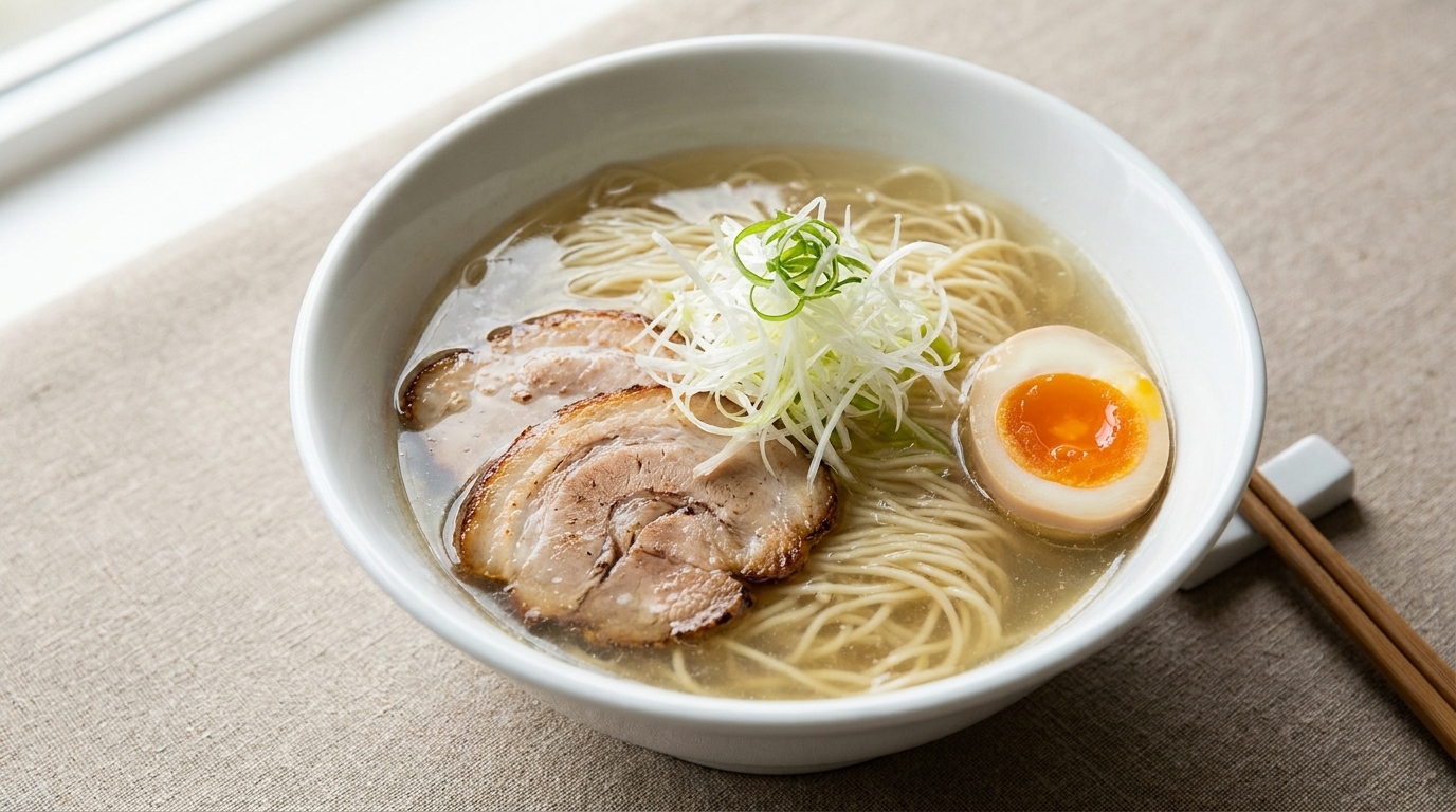Authentic Japanese Salt Ramen (Shio Ramen)