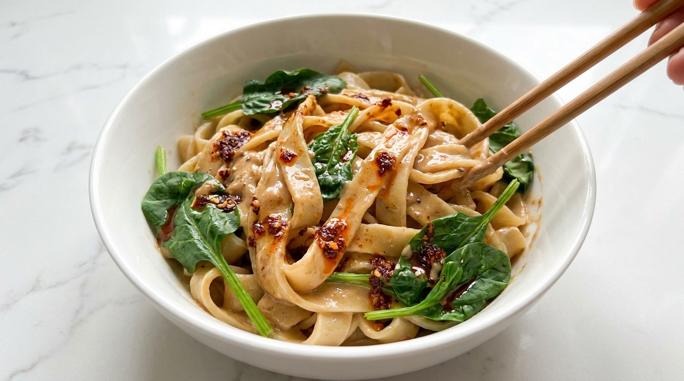 Homemade Gao Dan Noodles (Steamed High-Gluten Noodles)