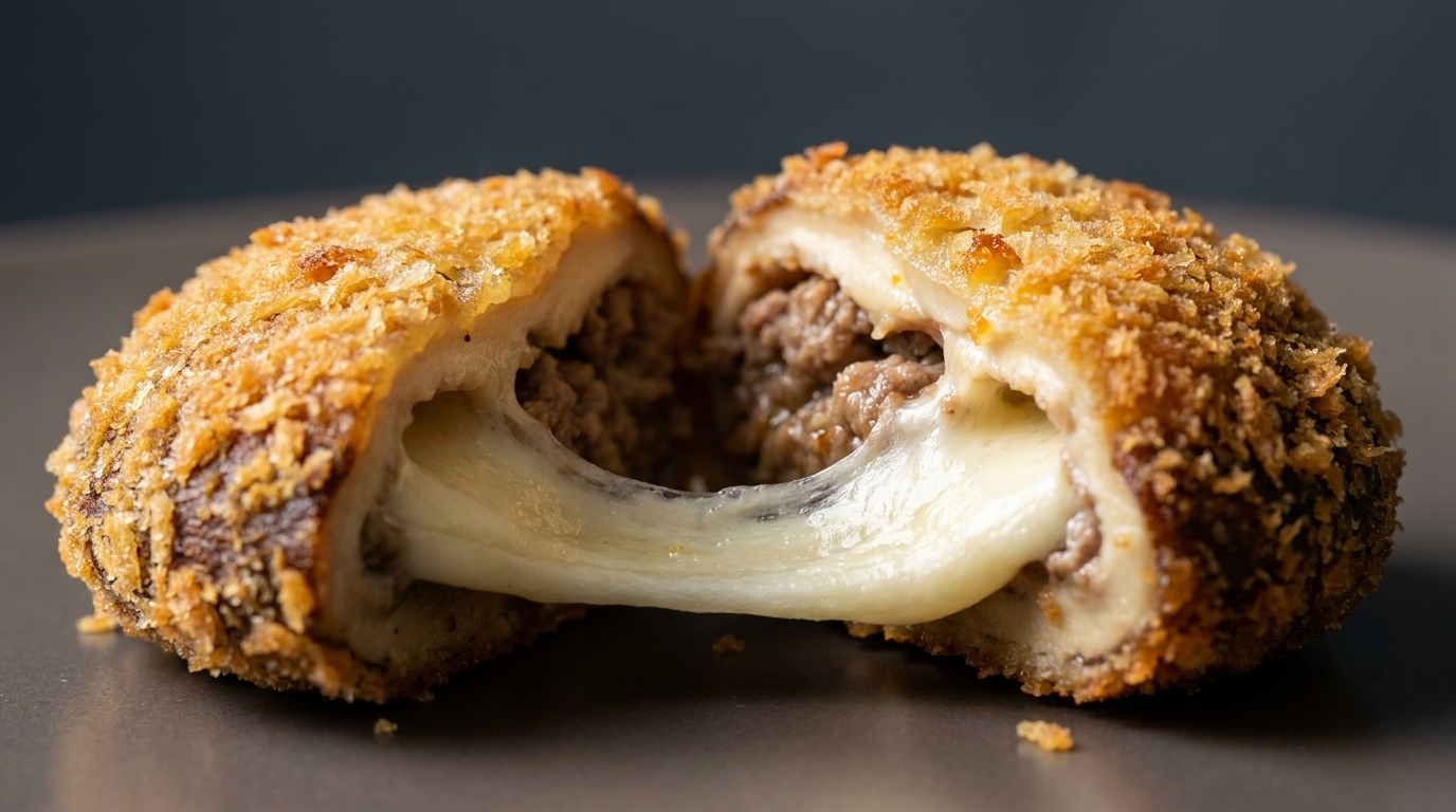 Crispy Shiitake Mushroom Beef Cheese Burgers