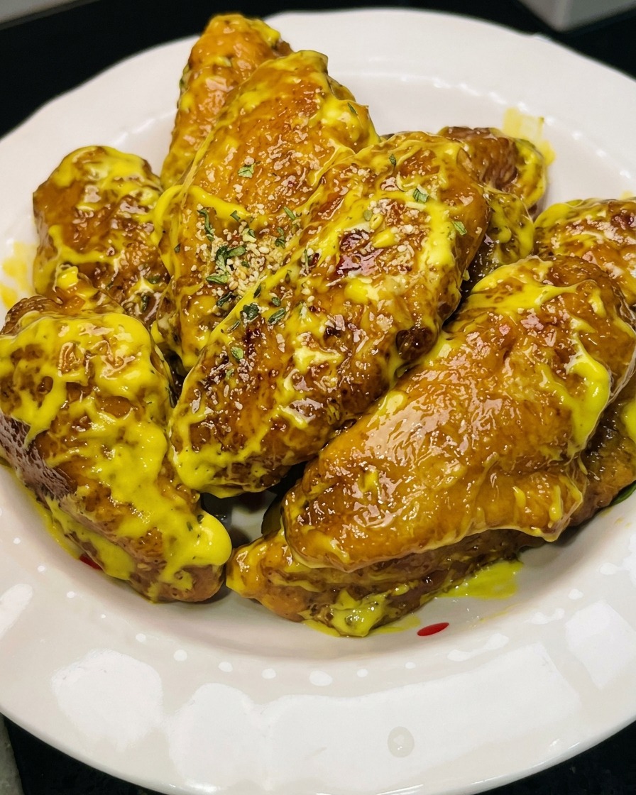 Mixing an egg yolk and water into the chicken and flour to create a batter coating.