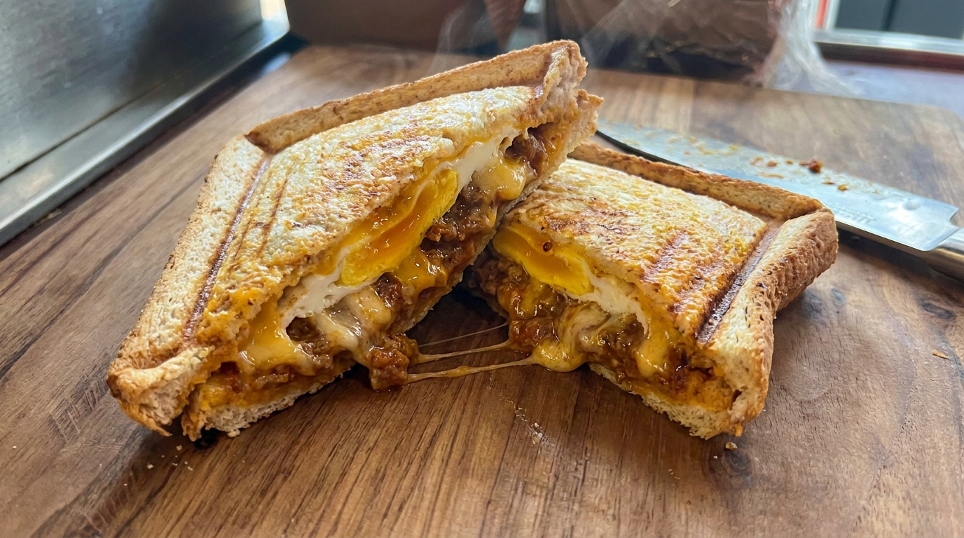 Mexican-Style Meat Sauce Sandwich