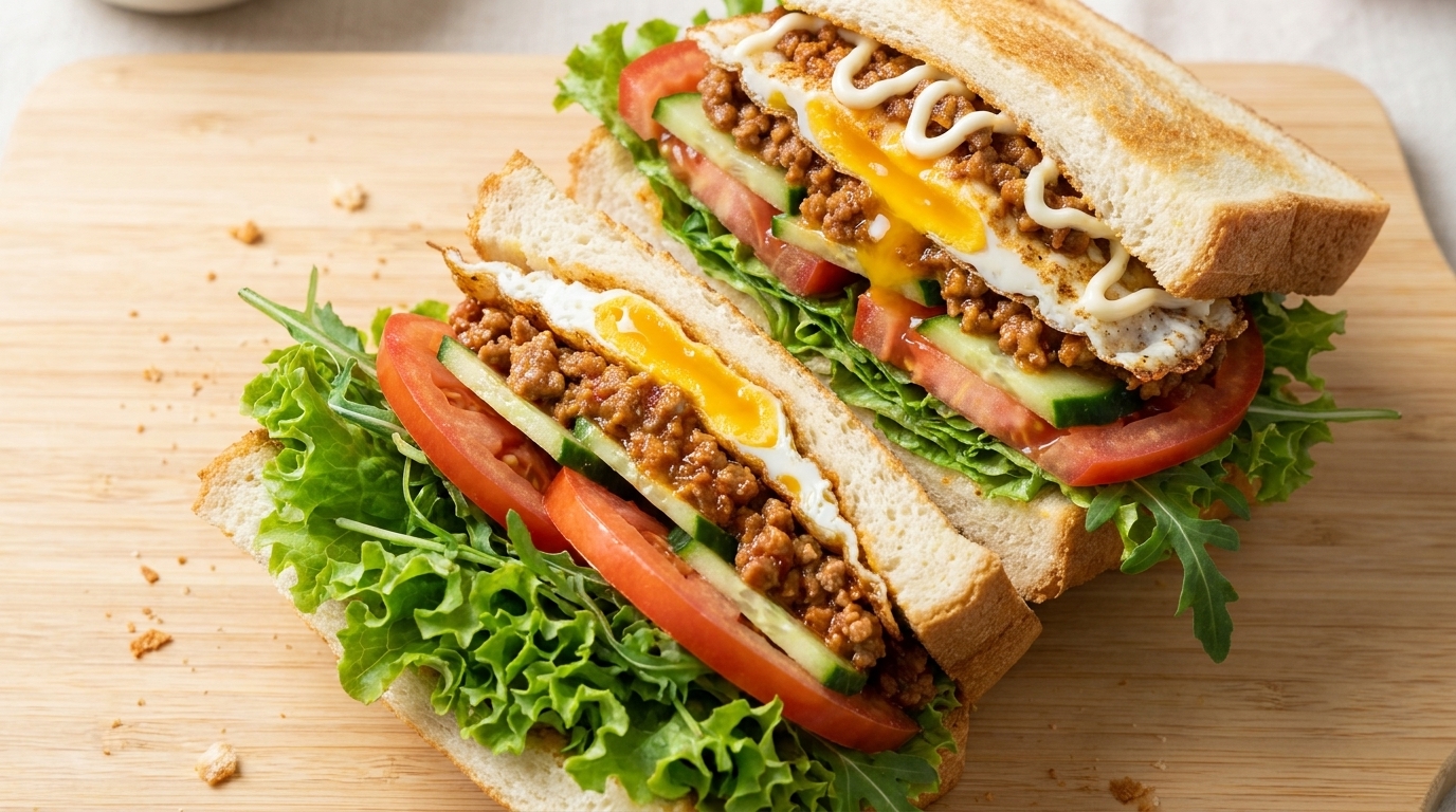 Savory Meat Sauce Sandwich