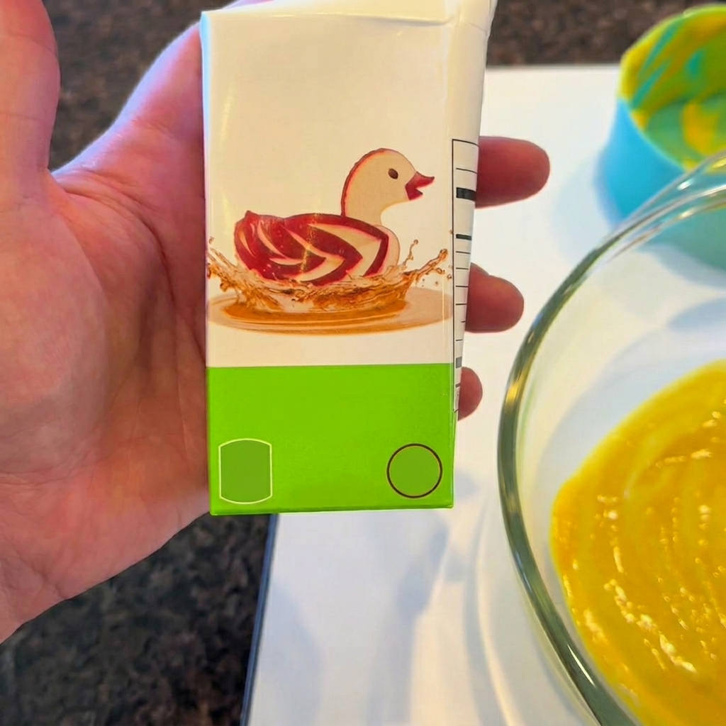 A glass bowl containing a vibrant yellow sauce mixture being blended with a whisk.