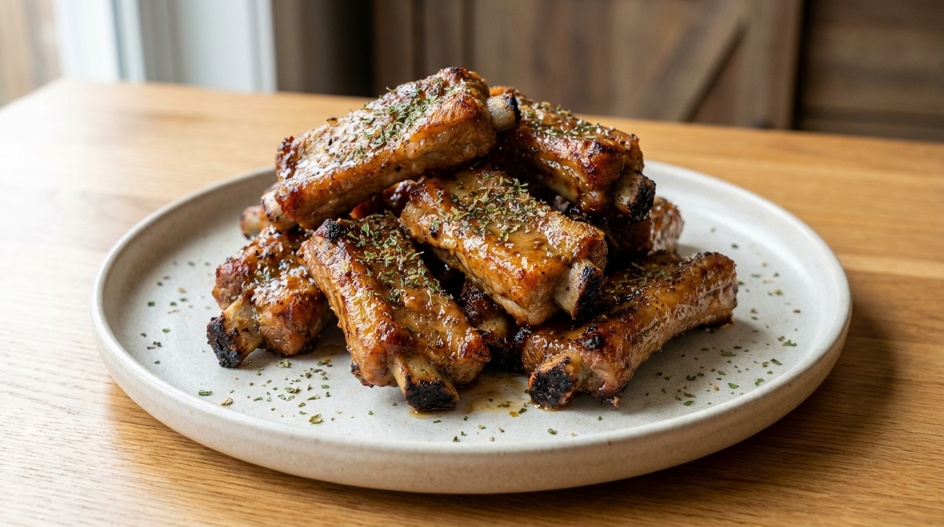 Garlic Salt and Pepper Roasted Ribs