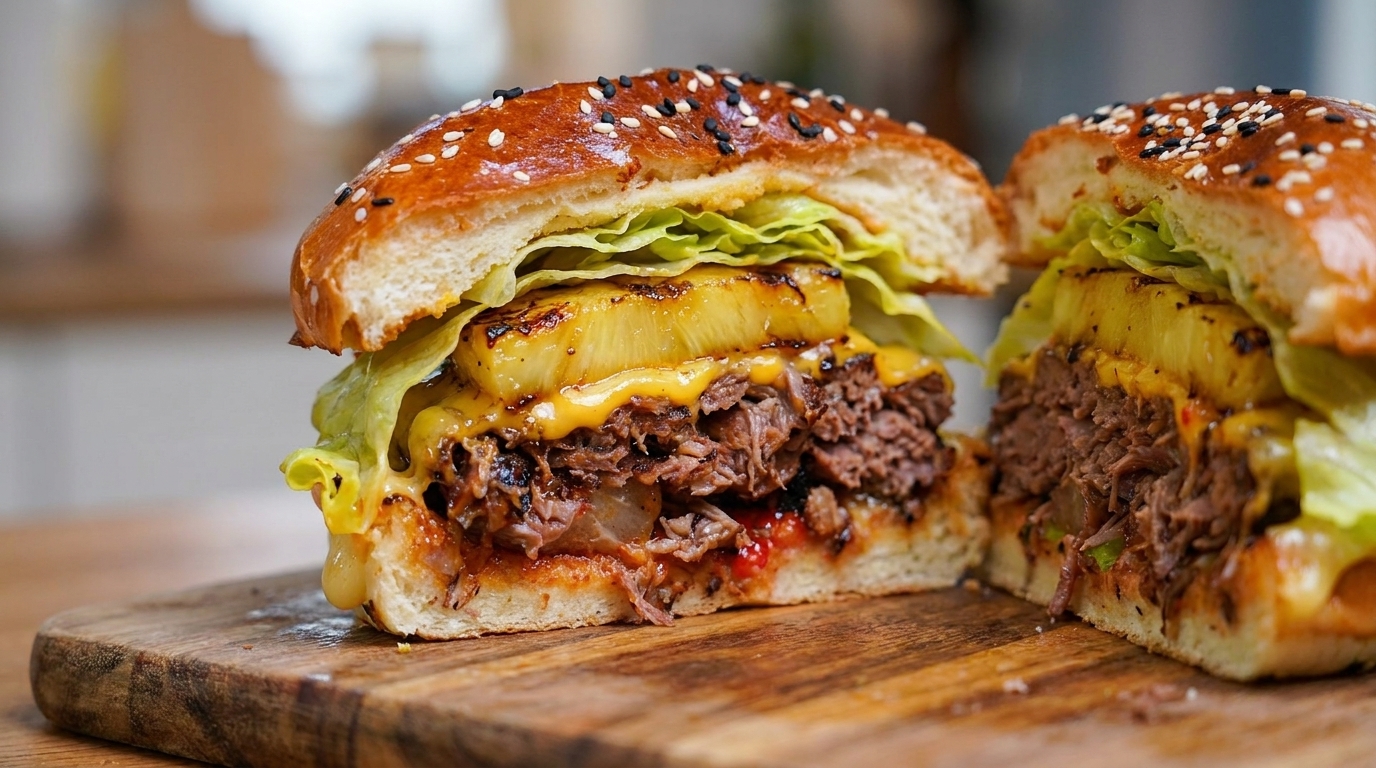 Smoked Angus Beef & Grilled Pineapple Burger