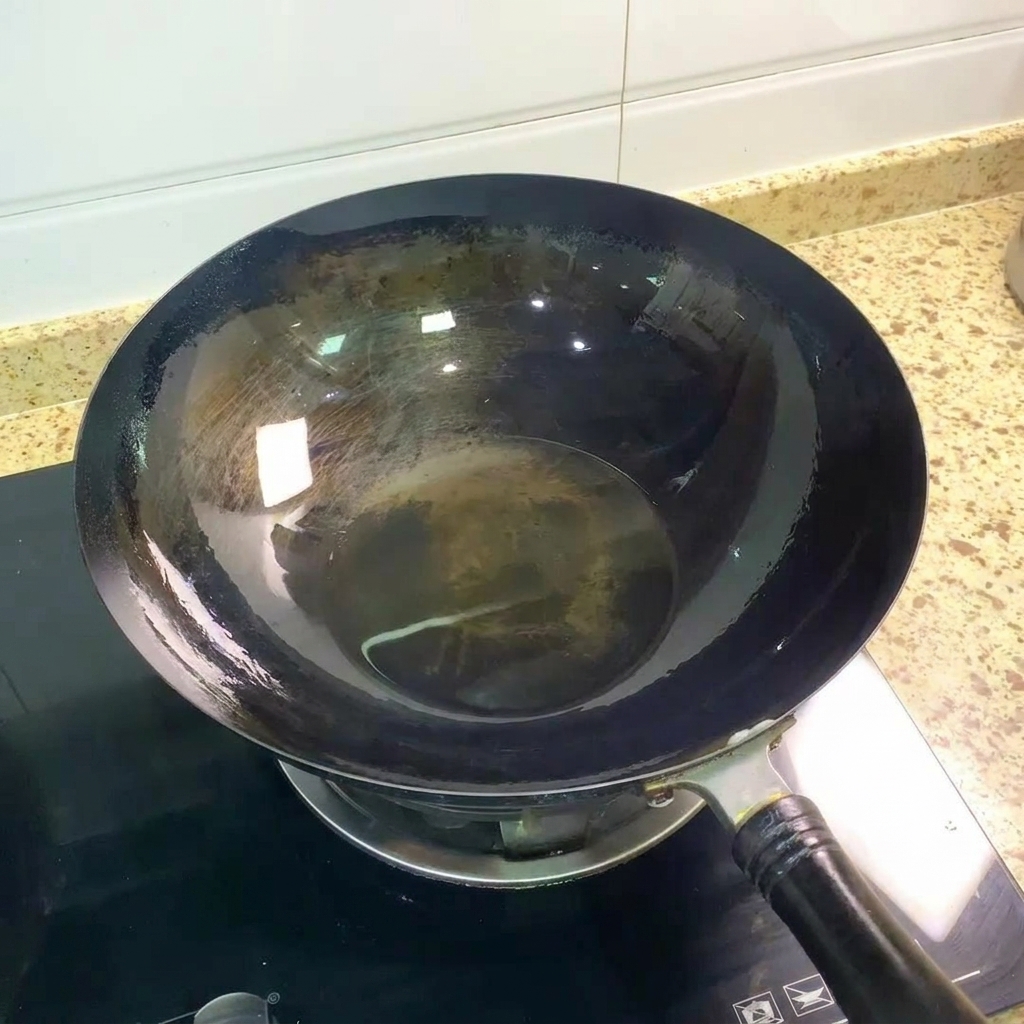 Shredded chicken breast cooking in a hot wok.