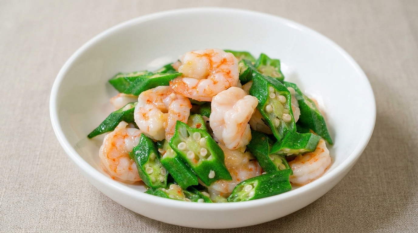 Stir-Fried Okra with Shrimp