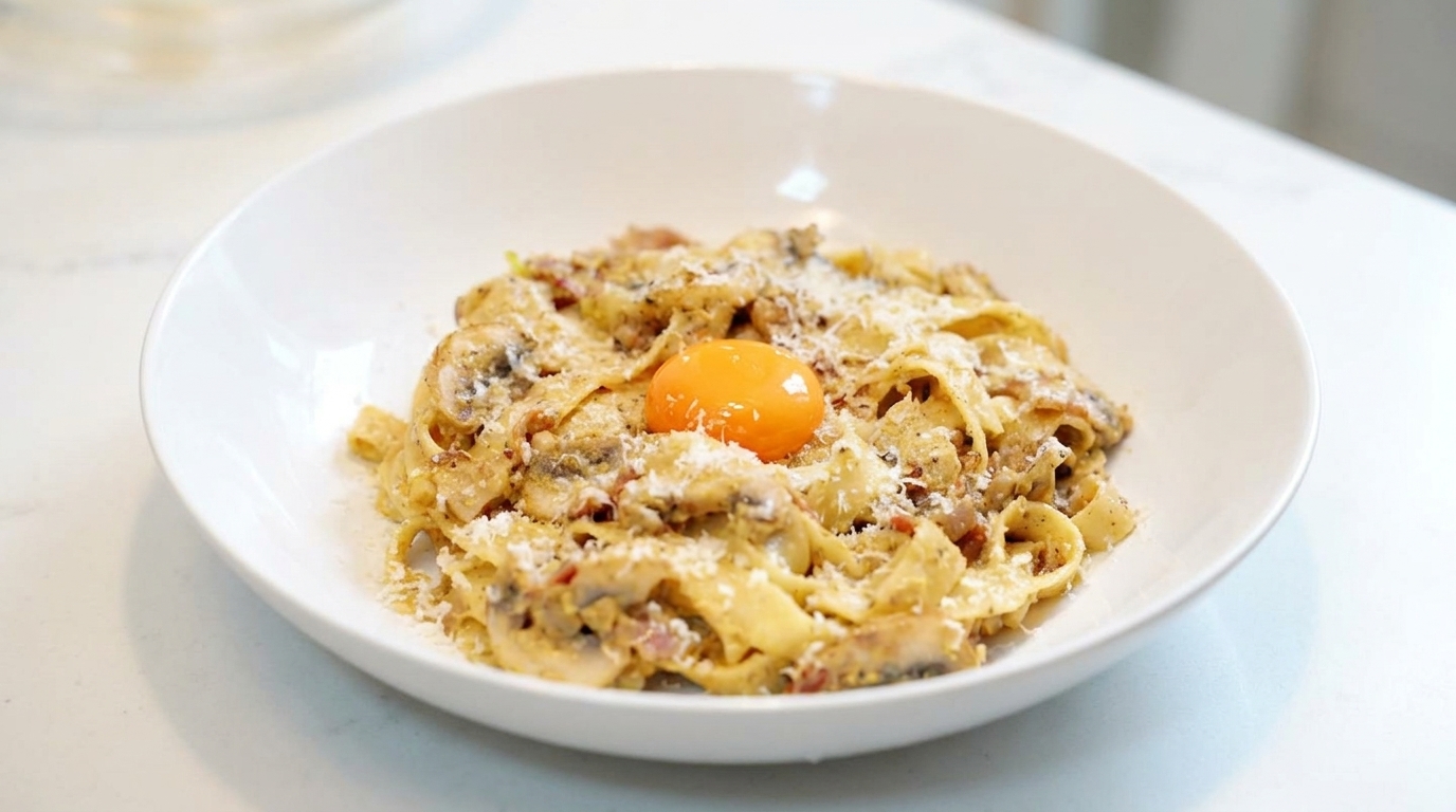 Michelin-Style Black Truffle Egg Yolk Pasta