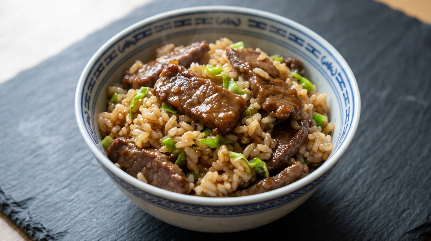 Savory Miso Beef Fried Rice