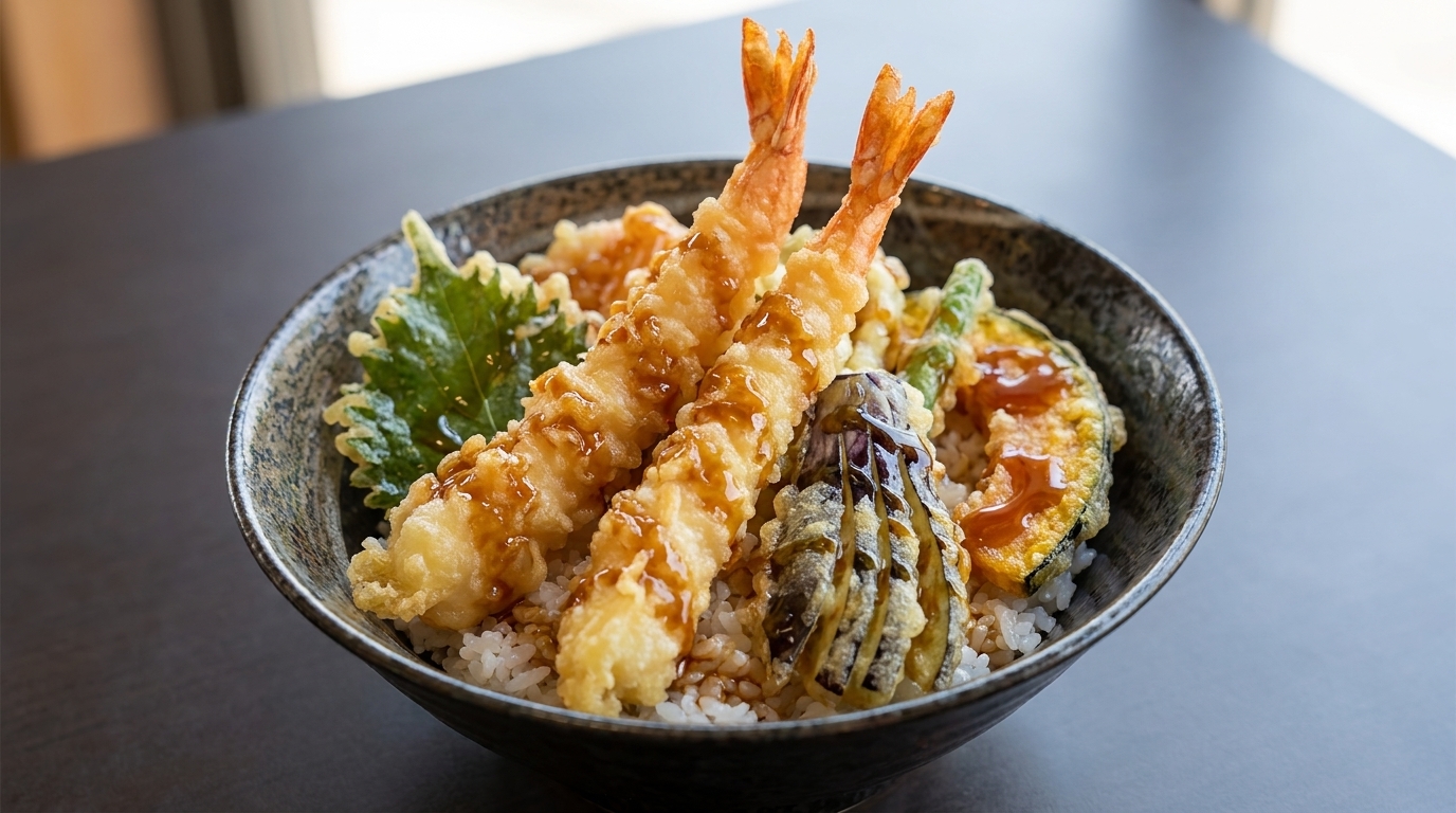 Classic Shrimp Tempura Donburi (Ebi Tendon)