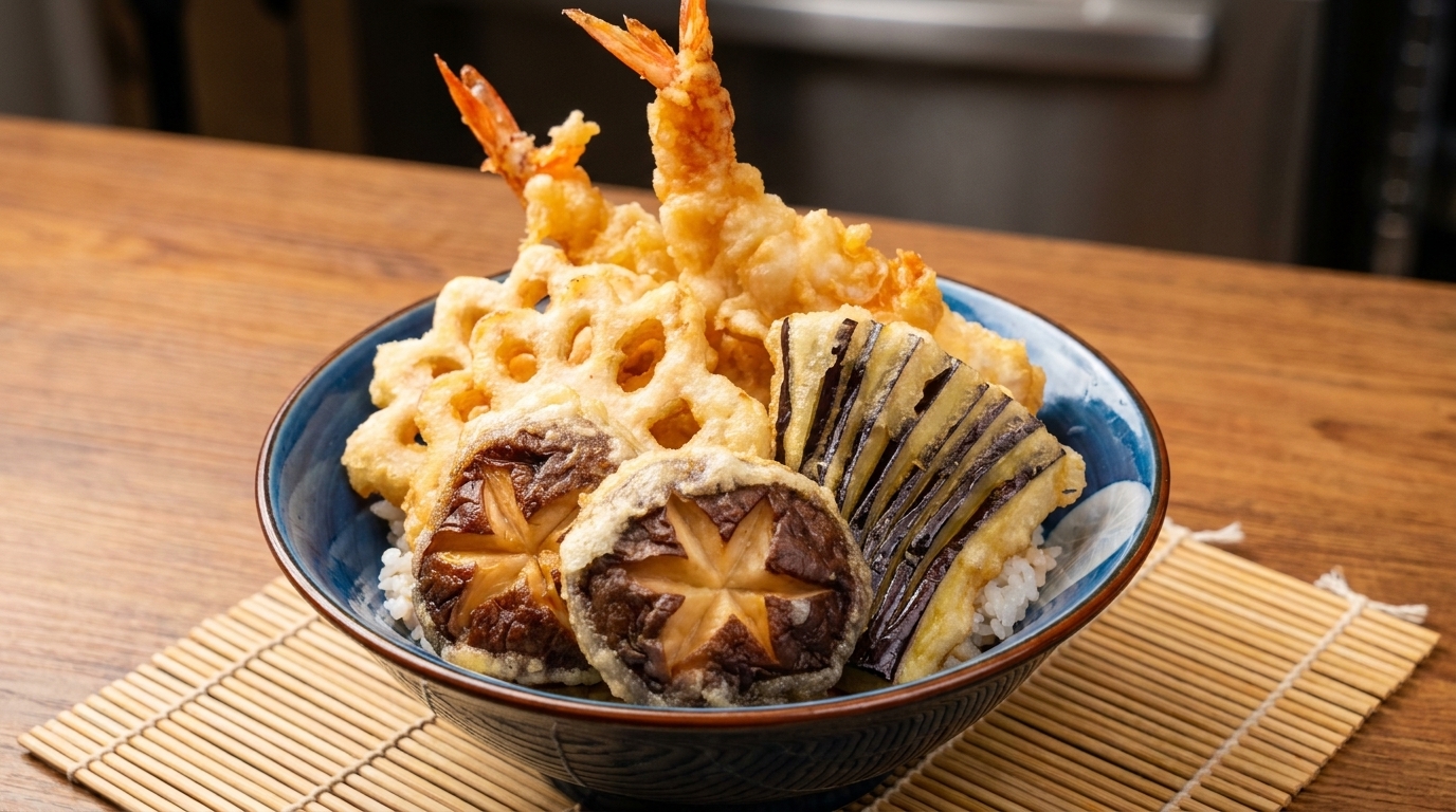 Japanese Tempura Rice Bowl (Tendon)