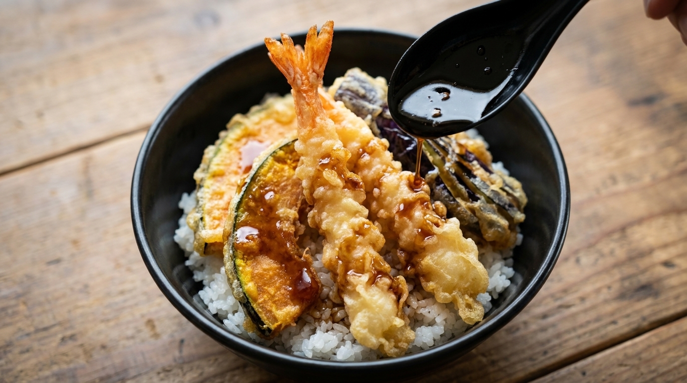 Classic Japanese Tempura Don (Ten-don)