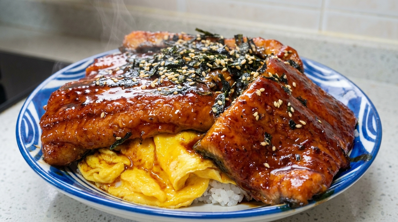 Easy Grilled Eel Rice Bowl (Unagi Don)