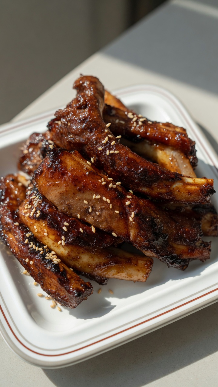 Korean-Style Soy Glazed Pork Ribs