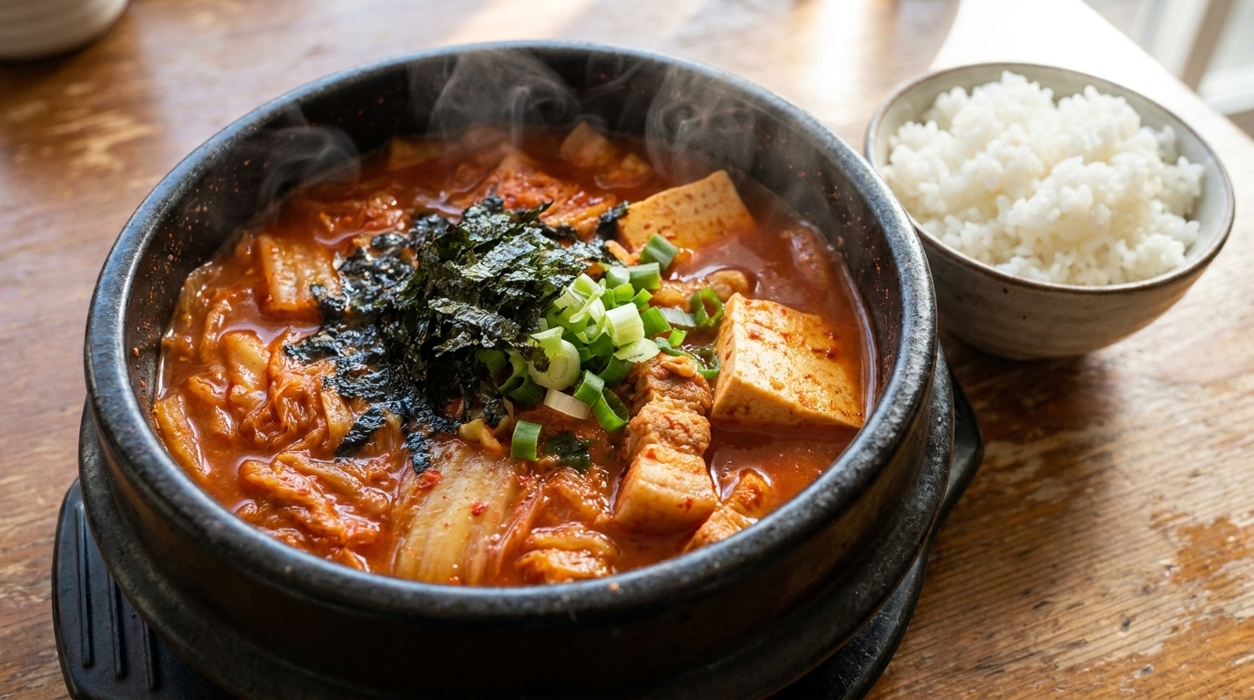 Spicy Korean Kimchi Jjigae (Kimchi Stew)