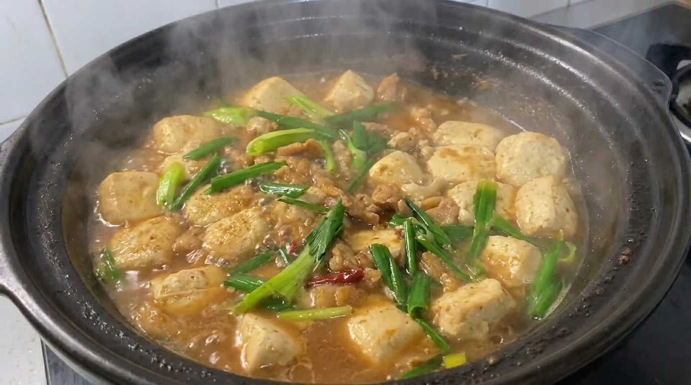 Braised Stinky Tofu with Pork Belly